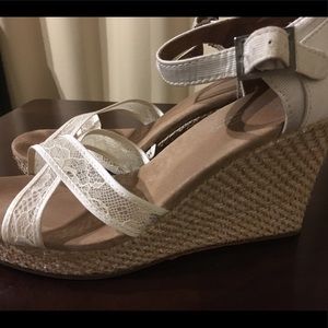 Tom’s Lace Wedges Size 10- worn once
